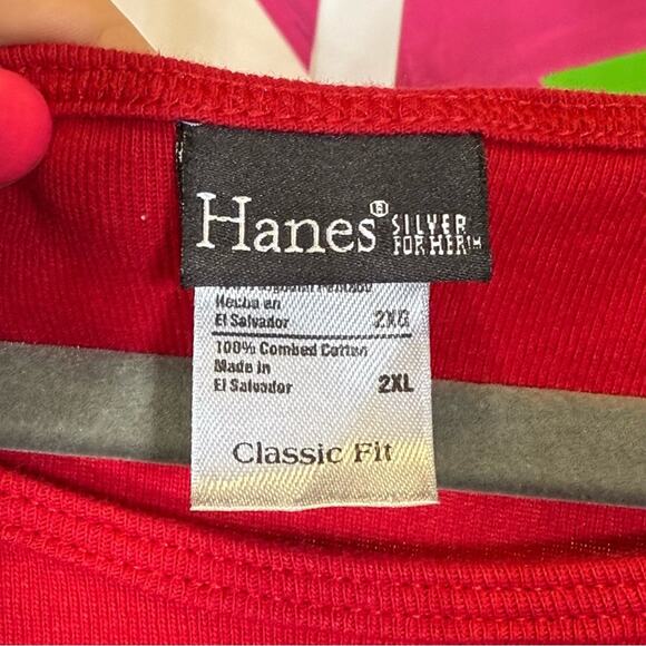 Hanes, Montana Governor's Cup Walleye Red Embroidered T-Shirt. Size 2XL - Picture 3 of 5